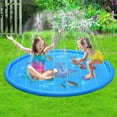 thumbnail image 2 of Splash Pad Ventosa 170 cm Alfombra de juego acuático Aspersor para fiestas Splash Pad Verano Spray Juguetes para niños y mascotas Jardín al aire libre Actividades familiares, 2 of 5