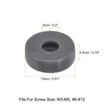 thumbnail image 2 of Uxcell 200Pack 5mm Hinged Screw Cover Caps Plastic Fold Screw Snap Covers, Dark Gray, 2 of 5