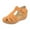 Orange, variant on OAVQHLG3B Women's Low Wedge Sandals Ankle Hollow Round Toe Sandals Comfortable Soft Sole Shoes