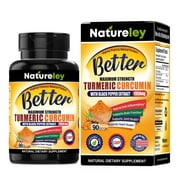 Organic Turmeric Curcumin with Black Pepper Extract Herbal Supplement - 1950 mg 90 Caps