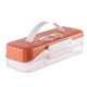 thumbnail image 1 of Caja para donas y galletas, portátil, apilable, multiusos, gran capacidad, para alimentos 2 capas, 1 of 9
