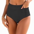 thumbnail image 2 of Kpoplk Women's High Waisted Bikini Bottom Full Coverage Bathing Suit Swim Bottoms Tummy Control Swimsuit Shorts Size XL,Black, 2 of 9