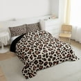 thumbnail image 3 of Manfei Animal Leopard Print 2pcs Bedding Comforter Set for Female Men,Black Brown Twin Comforter Sets,Cheetah Print Breathable Bedding Set,Breathable Home Decor,Reversible, 3 of 8
