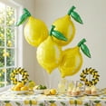 thumbnail image 1 of Lemon foil Balloons Summer lemonade with leaves Balloons for Fruit theme birthday she found her main squeeze Bridal Shower Sweet Baby shower Lemonade Centerpiece amalfi coast wedding decorations, 1 of 8