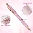 thumbnail image 3 of Bolígrafo metálico rosa con incrustaciones de pedrería HaiFafafaing, juego de 4 piezas, 3 of 7