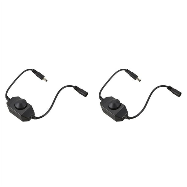 2X 12V / 24V 6A LED Dimmer Controller Ajusta El Brillo para Facilitar El Color , Negro