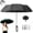 Black, variant on Creative Ring Buckle Windproof Reinforced Umbrella, 53/49 Inch Reverse Folding Umbrella with Auto-Clasp Strap,Reflective Trim for Night Safety, Auto-Close for Travel, Women, Men