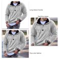 thumbnail image 3 of Sudadera Con Capucha De Manga Larga Para Hombre Escote Suelto Cremallera Color Puro Sudadera Con Capucha Agradable Para La Piel Masculina De Moda Gris Claro S, 3 of 4