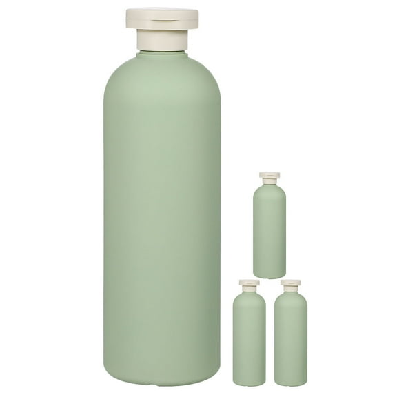 Hemobllo 4Pcs Durable Plastic Travel Bottles for Liquid Soap Leakproof Flip Cap Green Portable Containers