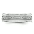 thumbnail image 3 of 925 Sterling Silver 7mm Brushed Fancy Band Ring Size 10.5, 3 of 7