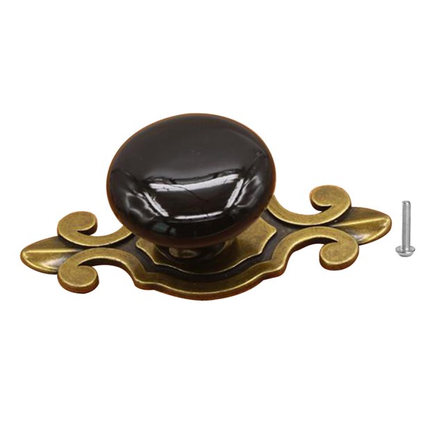 para cajones Gabinete de cerámica y aleación Cajón Tocador para muebles Negro Sunnimix Perilla de la puerta del gabinete de cerámica