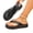 A-Black, variant on Women Thick Sole Beach Flip Flops Solid Color Cushioned Non Slip Plus Size Spring Summer Versatile Shoes,B-Beige