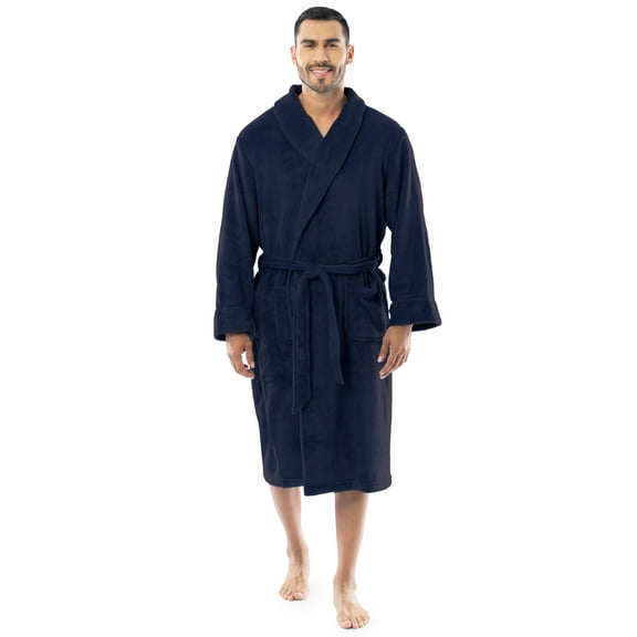Fruit of the Loom Men's Sleep Soft Fleece Robe, One Size