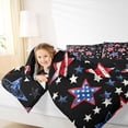 thumbnail image 4 of Manfei Vintage Usa Flag Stars 7-Piece Twin Bedding,Red White Navy Bedding Comforter Set,Black Reversible, 4 of 7