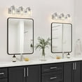 thumbnail image 5 of Bathroom Light Fixtures Bathroom Vanity Light 3-Light Bathroom Lights over Mirror with Clear Glass Shade for Kitchen Living Room Bedroom, 5 of 5