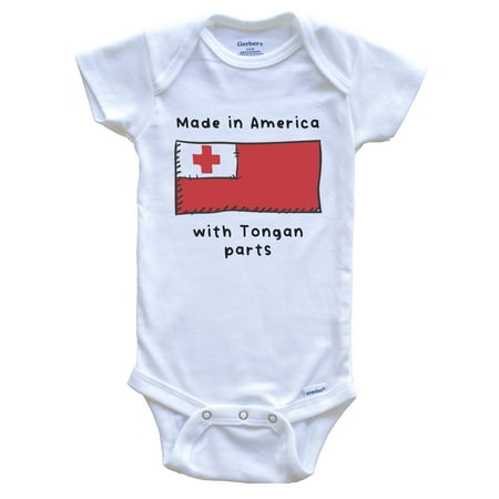

Made In America With Tongan Parts Tonga Flag Baby Bodysuit
