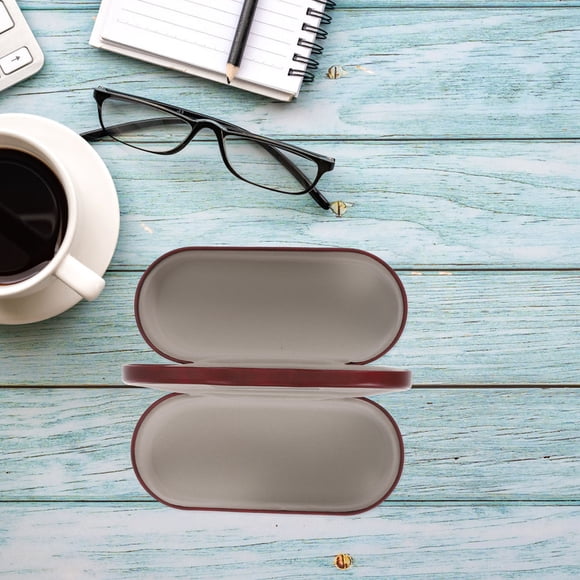 Phenofice Travel Sunglass Case Double Eyeglass Case Hard Shell Dark Red 1Set for Men