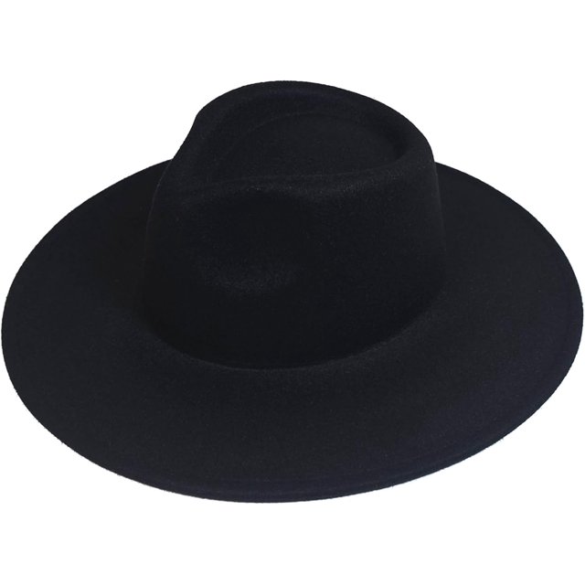 VERVE 8 Wide Brim Vegan Felt Rancher Hat - Women, Men, and Kids Fedora Style with Adjustable Inner Drawstring