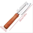 thumbnail image 3 of 4 In 1 Stainless Vegetable Peeler Multi Function Peeler With Wooden Handle and Bottle Opener Kitchen Gadget For Scraping Fish Scales and Peeling Sprout Remover,1.57*7.87 inch(Brown), 3 of 9