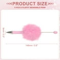 thumbnail image 2 of Uxcell 5Pcs Fluffy Beadable Pens, Plush Fuzzy Plastic Bead Pen Bead Ballpoint for DIY Gift Writing Office Supplies, Candy Pink, 2 of 7