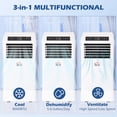 HOMCOM 8000 BTU Mobile Portable Air Conditioner with Cooling, Dehumidifier, Ventilating, Remote Control, 24-Hour Timer, Portable AC Unit for Bedroom, Living Room, Home Office, White