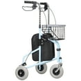 thumbnail image 1 of HOMCOM Upright Walker Rollator with Storage Bag, Tray, Wheels, Blue, 1 of 10