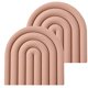 thumbnail image 3 of Salvamanteles de silicona monomono para ollas y sartenes calientes: soportes para ollas elegantes y coloridos, tapetes resistentes al calor (juego de 4), 3 of 5