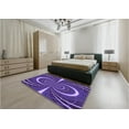 thumbnail image 5 of Ahgly Company Machine Washable Indoor Square Transitional Indigo Purple Area Rugs, 3' Square, 5 of 7