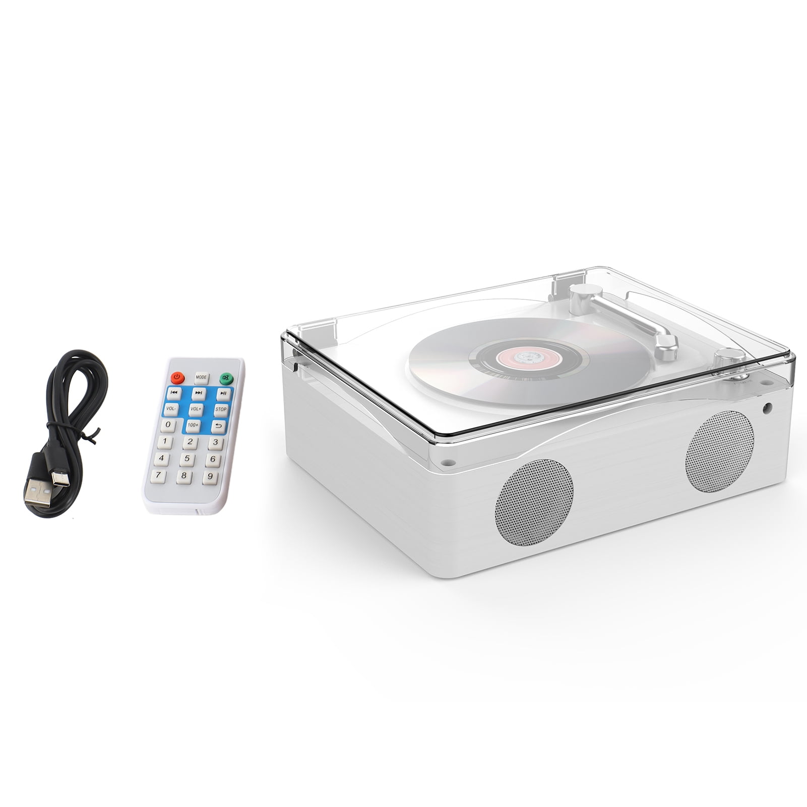 Cd Retro CD Player Multi Functional Music Player Rechargeable Home Speakers With Remote Control Volume Knob U Disk Playback With Headphone Jack
