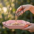thumbnail image 4 of Hanging Hexagonal Bird Feeder For Outdoors - Dual Purpose Water & Food Dispenser For Wild Birds, Yellow, 4 of 4