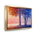 thumbnail image 3 of Designart 'Colorful Autumn Forest Trees Along Beautiful River' Lake House Framed Canvas Wall Art Print, 3 of 5