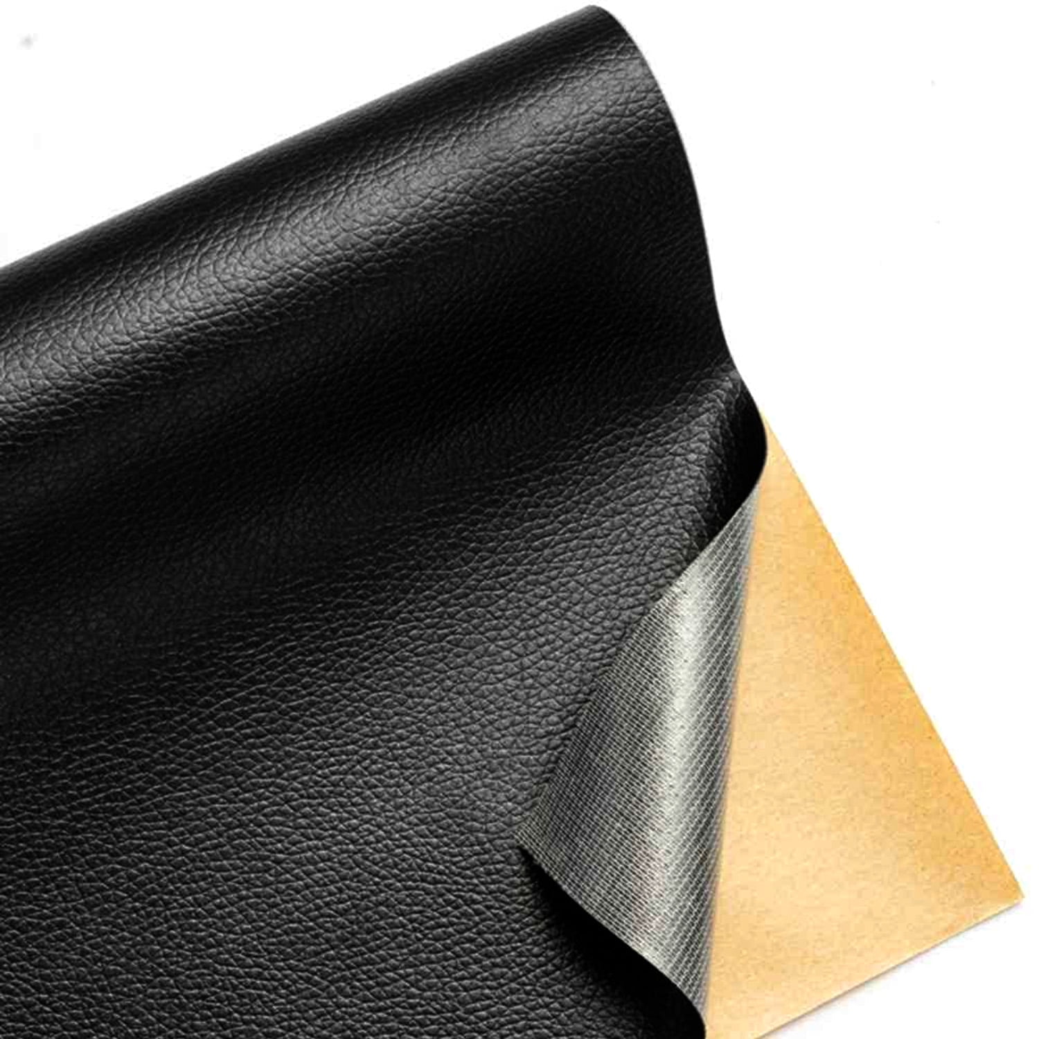 Waterproof Leather Repair Patch,23.6 × 78.7 inch Black Self Adhesive Leather Repair Tape,DIY Large Vinyl PU Patches for Furniture,Couch,Sofa,Car Seats,Office
