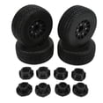 thumbnail image 1 of RC Truck Wheel, Plastic Hub RC Short Course Truck Tires Strong Cushioning Rubber Better Grip  For Replacement Black, 1 of 8