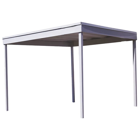 Arrow 10 x 10 x 8 ft Cool Grey Freestanding Carport/Patio Cover