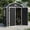 Black, variant on Garvee 5.6x4 FT Outdoor Storage Shed, Folding Resin Tool Shed with Floor Included, Waterproof Polypropylene Garden Storage House