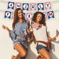 thumbnail image 2 of Moocorvic Happy 4th of July Flag Bunting Garland American Stars and Stripes Banner Patriotic Party Decoration Memorial Day Party Supplies, 2 of 6