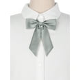 thumbnail image 4 of INSPIRE CHIC Women's Bow Ties Solid Color Western Ribbon Pre-Tied Bowties Silver One Size, 4 of 6