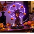 thumbnail image 4 of Halloween Ghost Tree Ferris Wheel Table Decor, Light Up Spooky Resin Figurine For Desktop Mantel Party Indoor Decor, 4 of 8