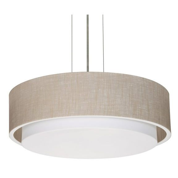 Afx Sap1824lajud Sanibel 18" Wide Led Pendant - Satin Nickel / Jute