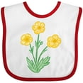 thumbnail image 3 of Inktastic Yellow Buttercup Flowers Boys or Girls Baby Bib, 3 of 4