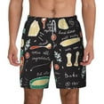 thumbnail image 2 of Goofa Vegetable Quiche Printed Men's Swim Trunks Board Shorts Quick Dry Mens Swimming Trunks with Compression Liner,Breathable Fit Hawaii Beach Shorts-XX-Large, 2 of 9