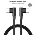 thumbnail image 3 of USB C to USB C Type C Cable 40W Fast Charging Right Angled Data Cord 90 Degree, 3 of 8