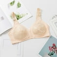 thumbnail image 2 of LLYwey Comfy Sports Bras for Women Elderly Women Underwear Without Underwire Cotton Breathable Bra Plus Size Wireless Bra Women Size Polyester Back-Smoothing Bra Style LW-281 Beige XL, 2 of 3
