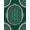 Green Cream Gold, Pattern 20, variant on Design&I 8'x10' Washable Area Rug Sleek Flatweave Pet Friendly Shaped Beast Football Themed Geometric Panel Layout Footboard for King Size Bedroom, Under Bed