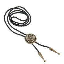 Men Women Bolo Tie Western Cowboy Rodeo Leather Necklace Cool Gift Bronze