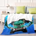 thumbnail image 4 of Mighty MonsterWheelies-Anti-Pilling Flannel Blanket Soft Lightweight Plush Fuzzy Cozy Luxury Blanket for Home and Kitchen Use – Perfect for Kids and Adults 32"*48"(80cm*120cm), 4 of 6
