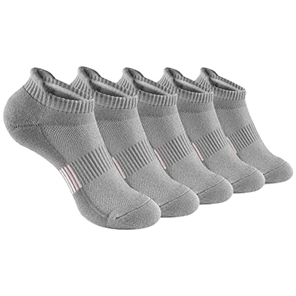 MIASHUI Women's Cushioned Sports Socks for Badminton Running Athletic Socks with Cushion Breathable Workout Socks Grey