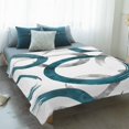 thumbnail image 4 of Turquoise Grey Blanket Soft Cozy Warm Throw Blanket for Couch, Plush Fuzzy Flannel Fleece Blankets for Sofa, Geometric Circle Modern Abstract Simple Art Bed Blankets Gifts for Men, 50"x60", 4 of 9