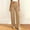 Khaki, variant on Dress Pants Women Straight Leg Business Casual Pants Elastic Waist Work Trousers office Slacks with Pockets Khaki XL(XL)
