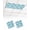 Aqua, Teal, White, variant on 4 Pack Fluorescent Light Cover for Ceiling Lights, Light Blue Palm Tree Summer Magnetic Classroom Light Filters 4x2 Feet, Beach Tropical Coastal Decorative Ceiling Shade Panel for Office